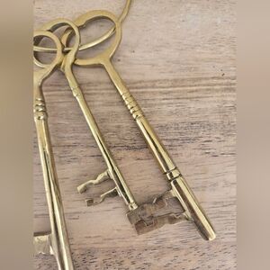 Vintage Brass Skeleton Keys
